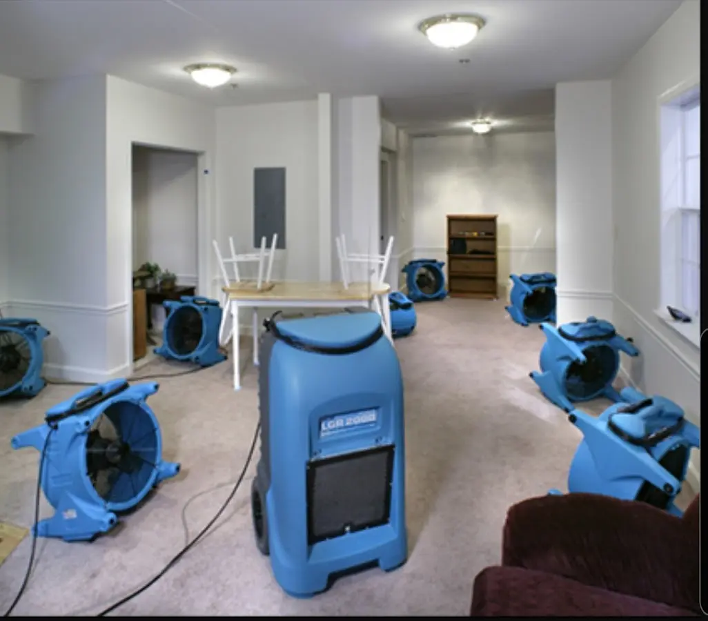 Air movers and dehumidifier setup for Water Extraction & Removal in Haines City